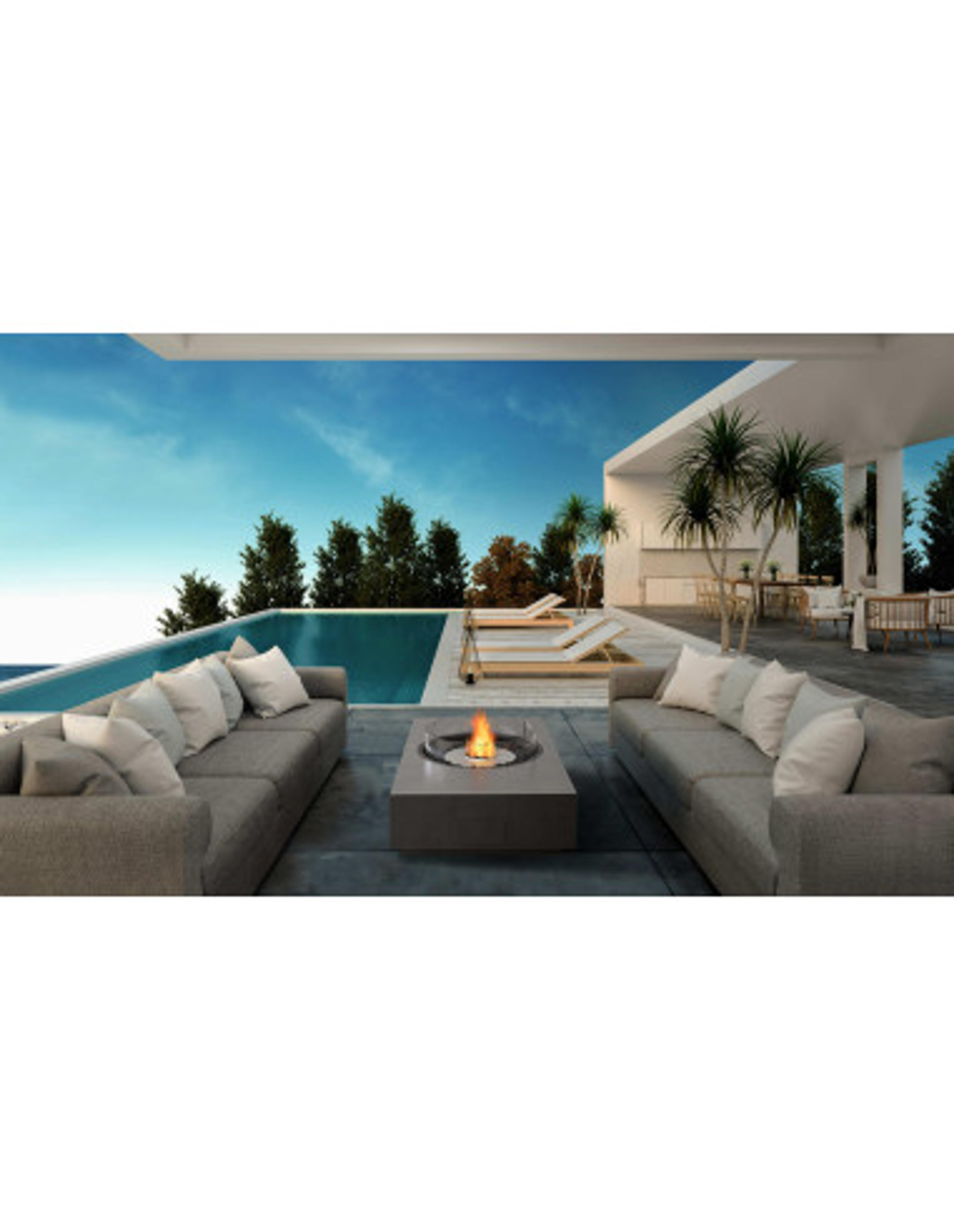 Table Brasero MARTINI 50 Brûleur Gaz ou BioEthanol - EcoSmart Fire
