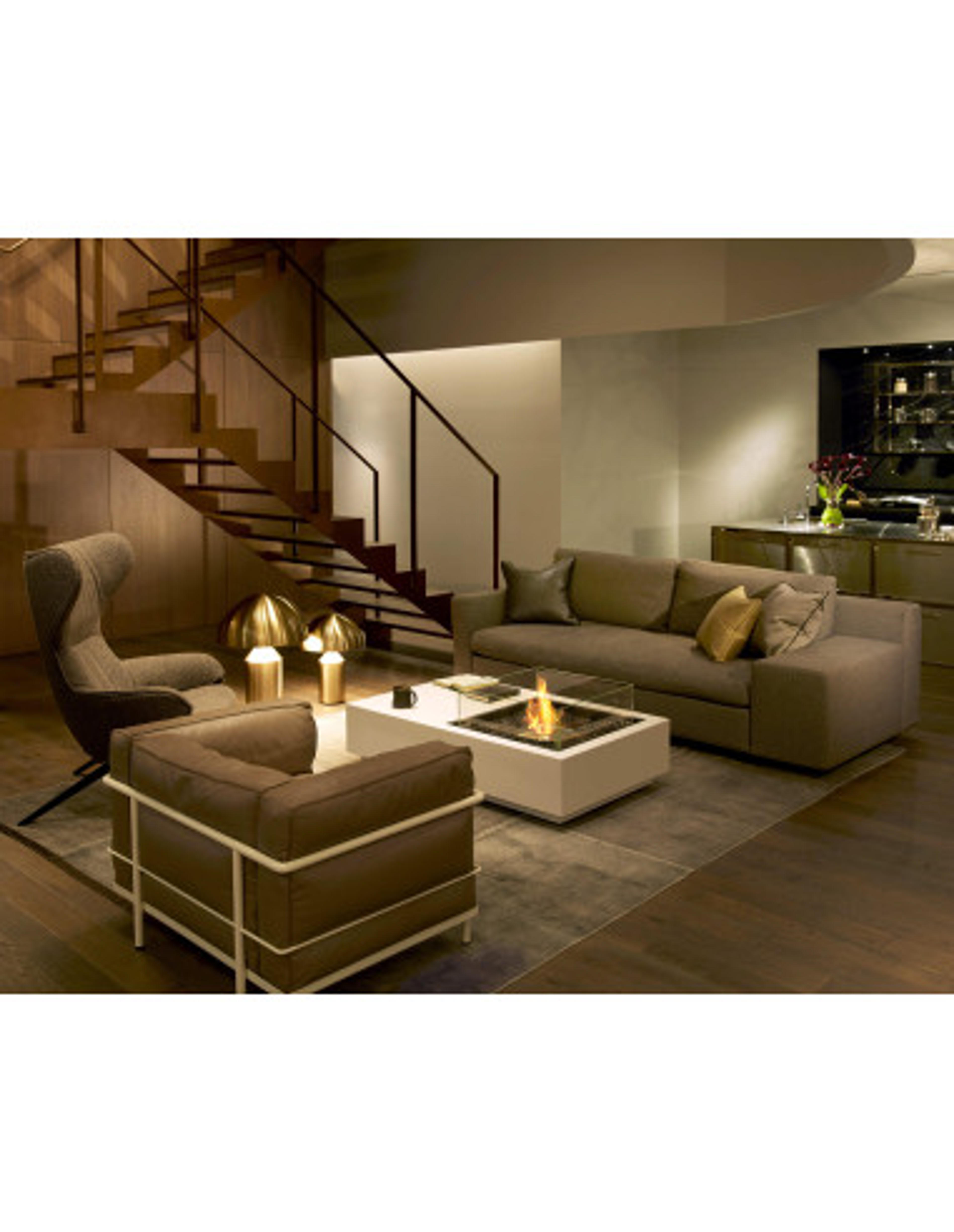 Table Brasero MANHATTAN 50 Brûleur Gaz ou BioEthanol - EcoSmart Fire