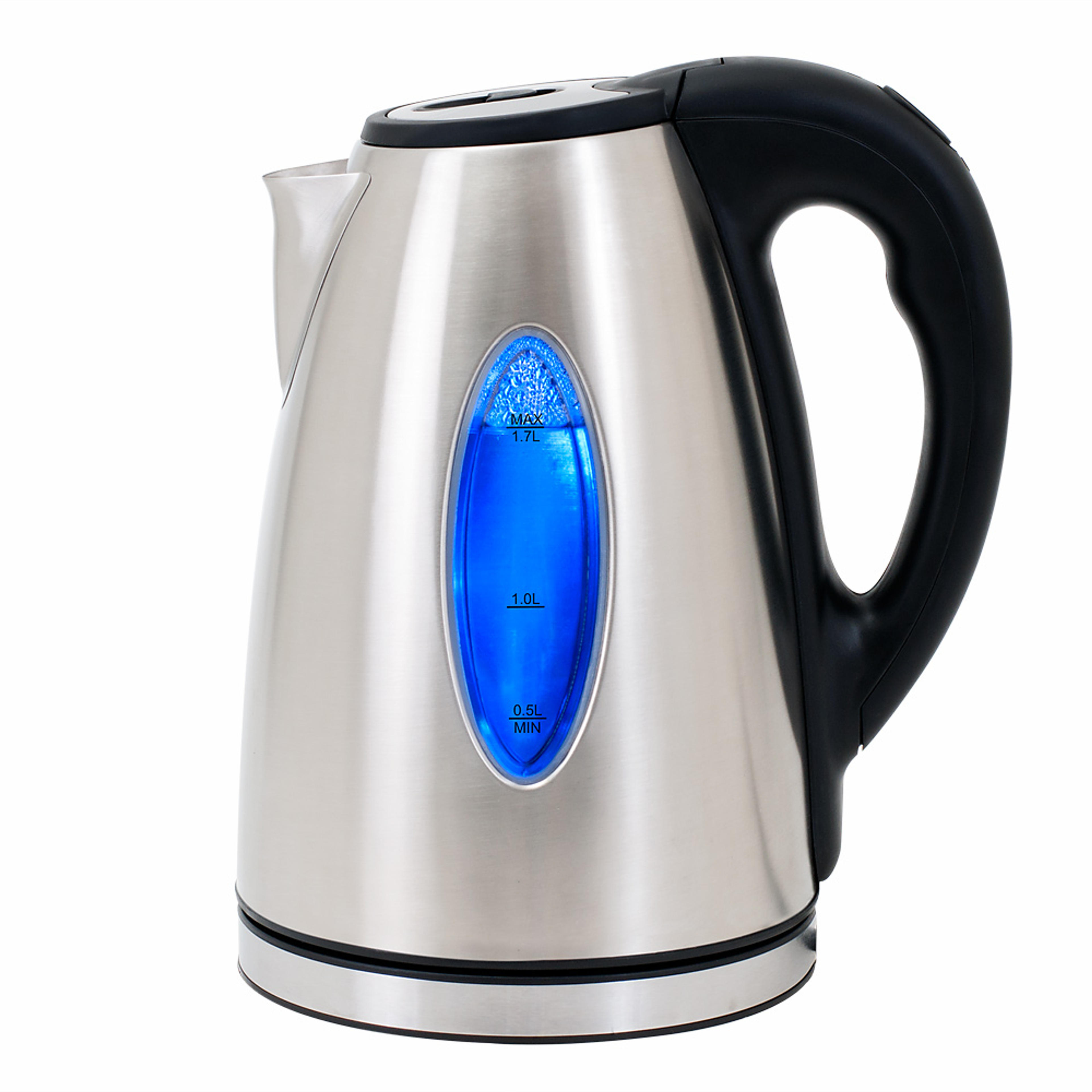 Bouilloire électrique 1,7 L en acier inoxydable max 2200 W