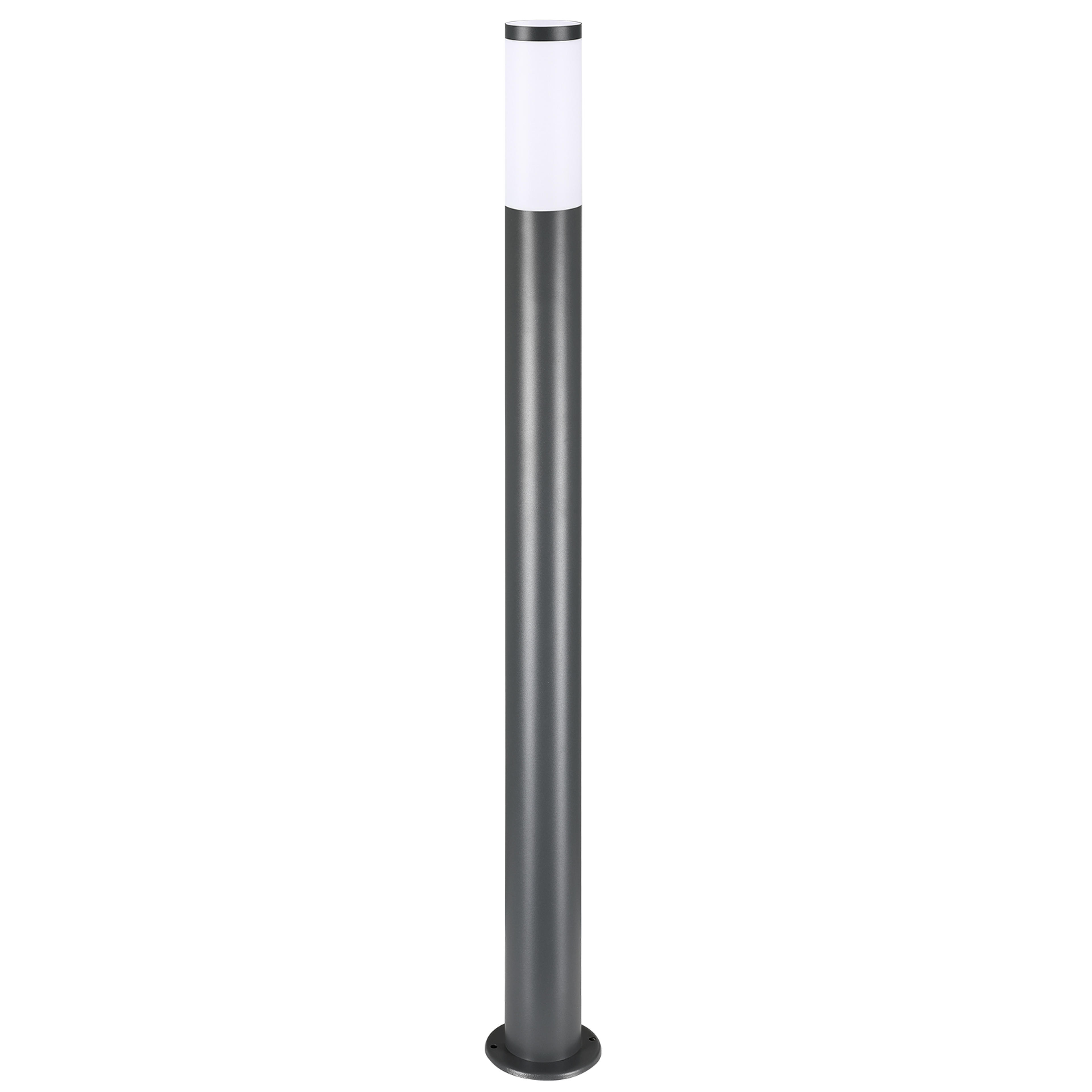 Lampadaire moderne Ivy anthracite en acier inoxydable