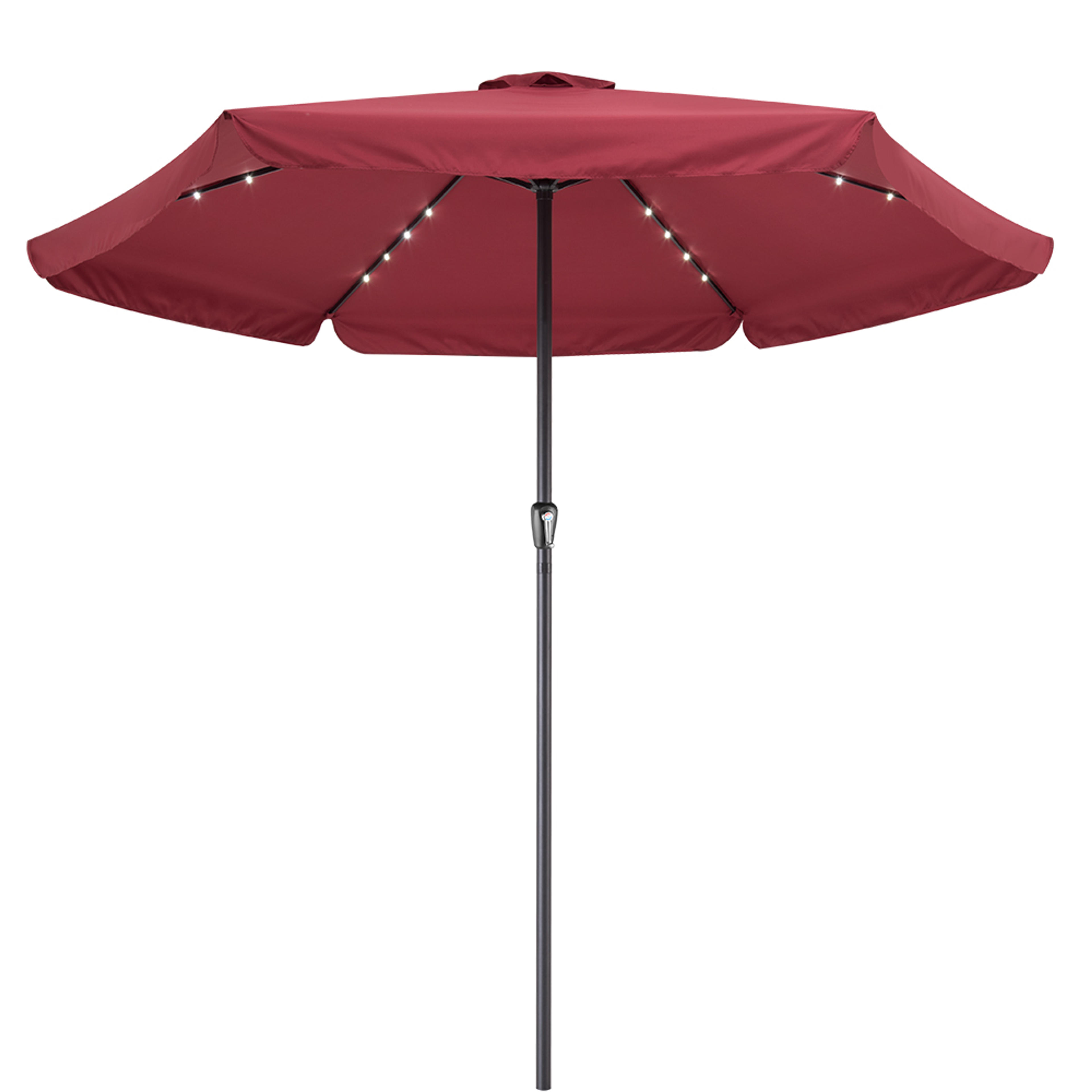 Parasol aluminium Athènes rouge 3,3m protection UV 30+