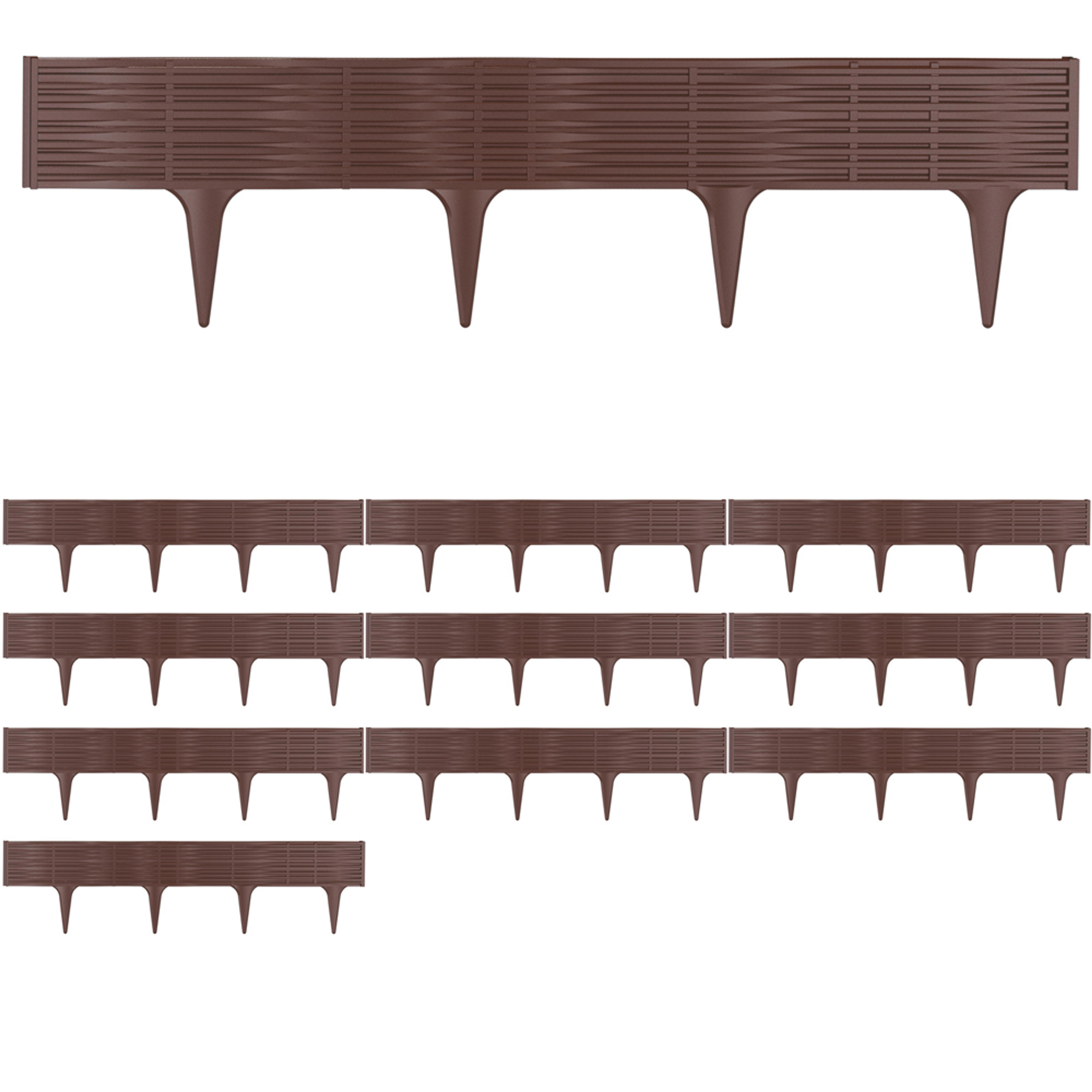 Bordure de jardin brun 7,8m rebord de jardin