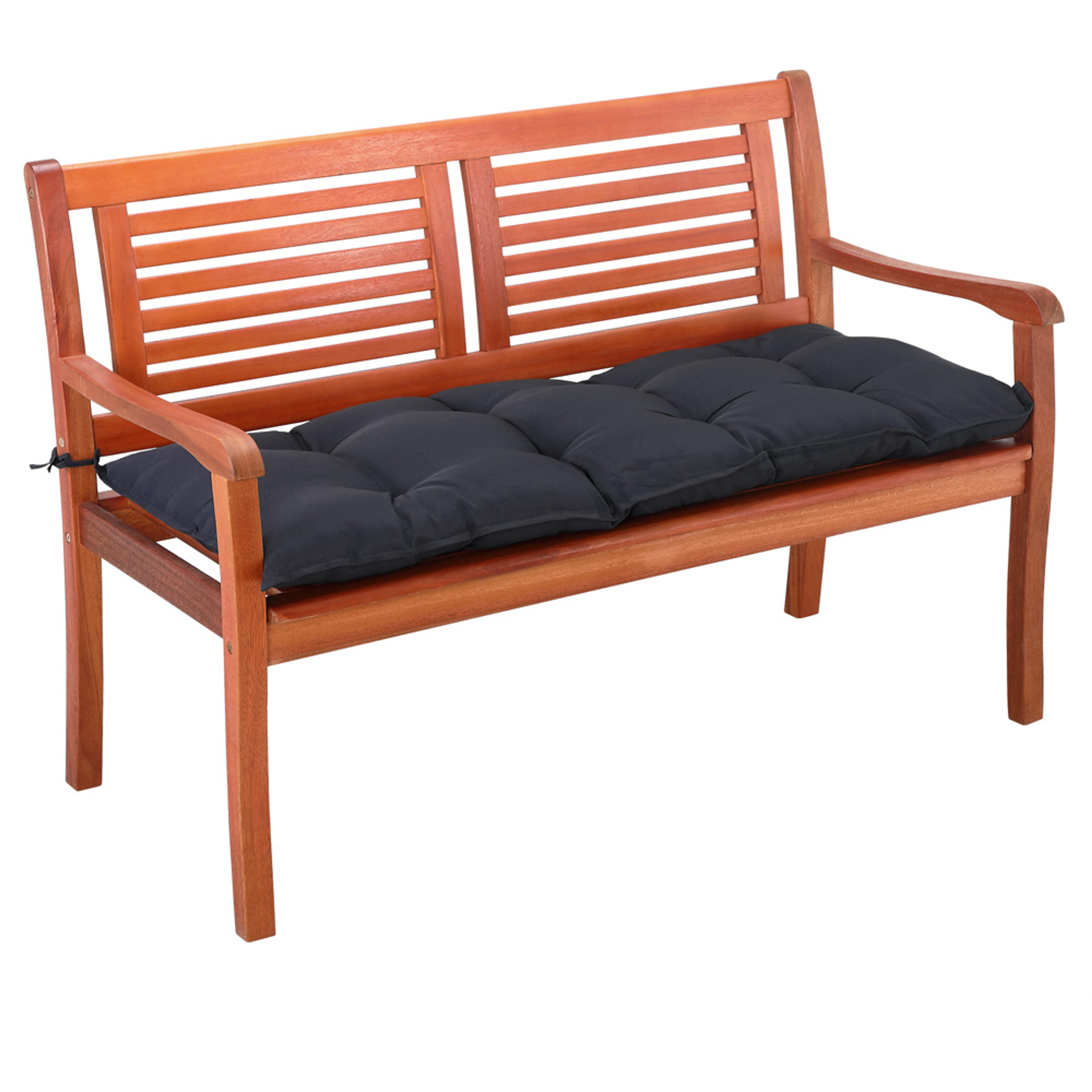 Coussin pour banc de jardin anthracite 120x50x8 cm