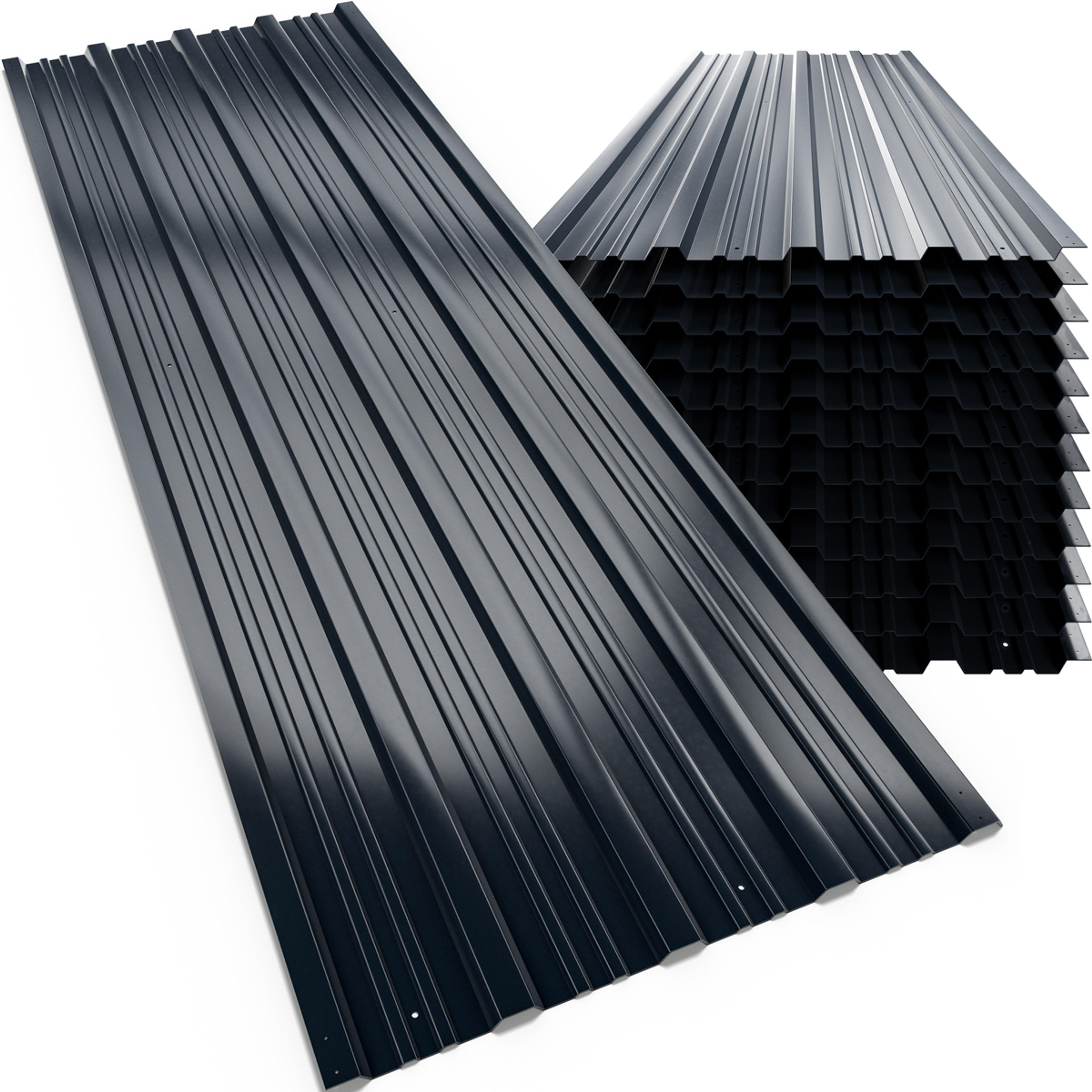 12x tôles profilées 129cmx46cm gris 7m²