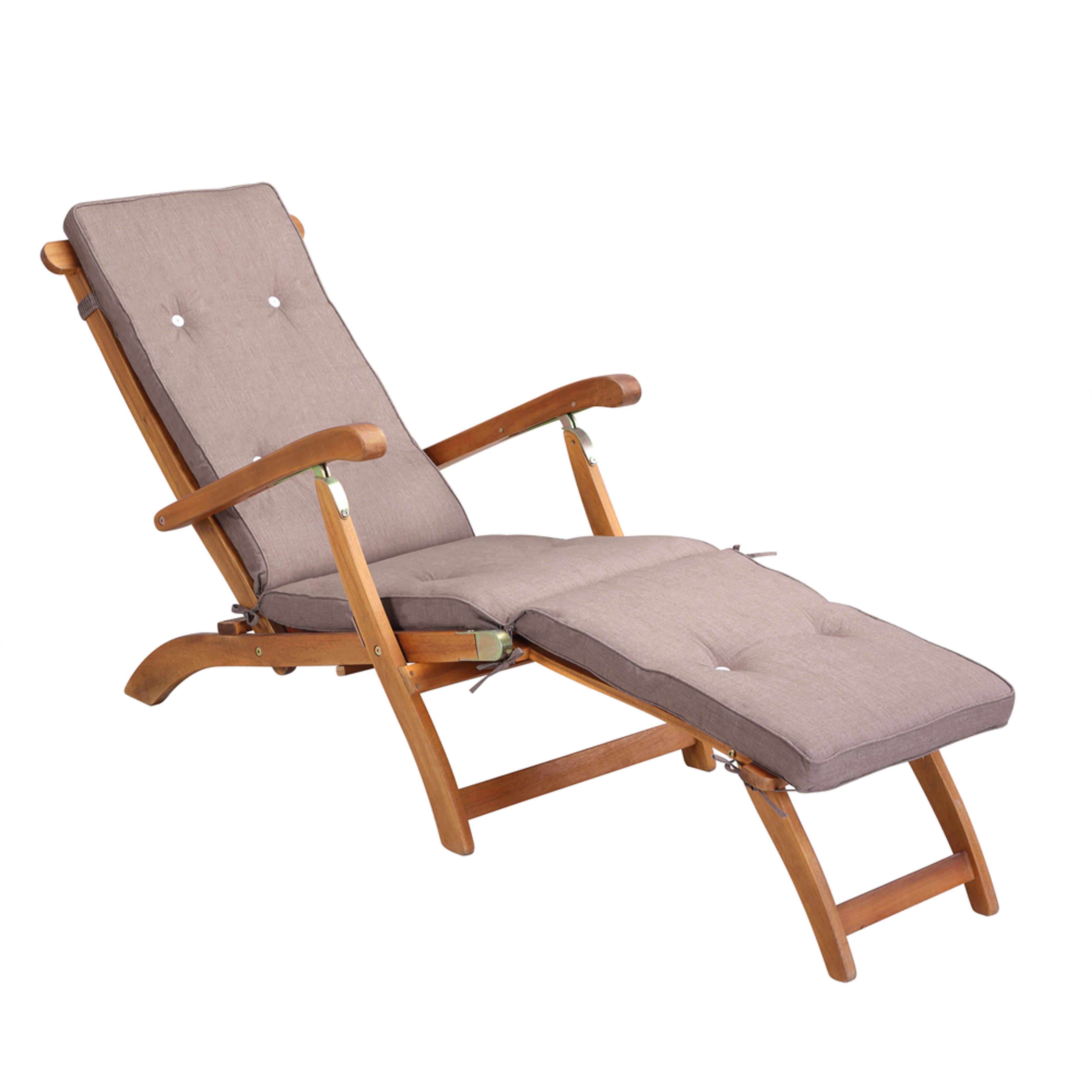 Coussin pour chaise longue 186x42x5cm crème chiné