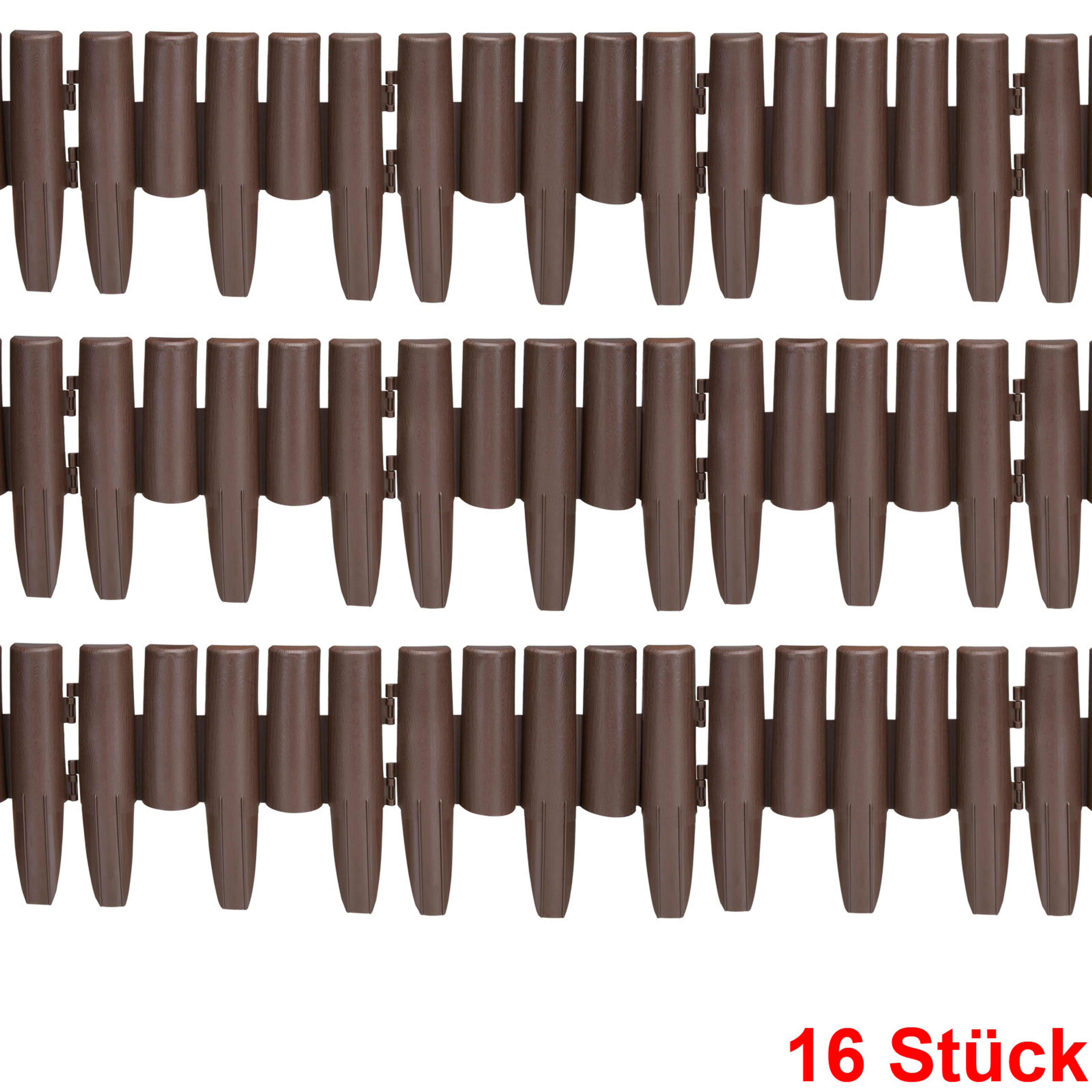 Set Bordure de jardin 2x 8 Palissades = 4,48 m pelouse