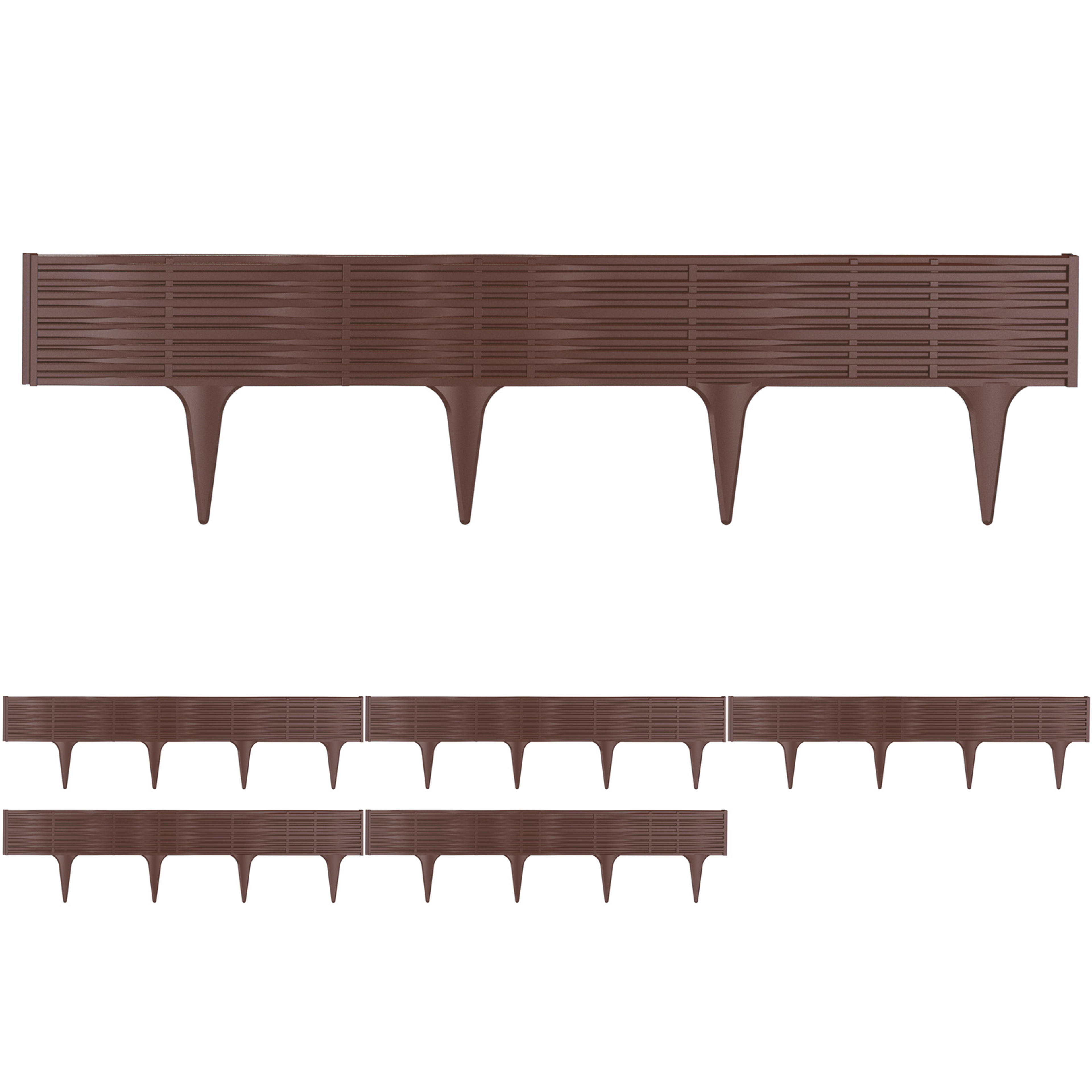 15,6m Bordure de jardin brun