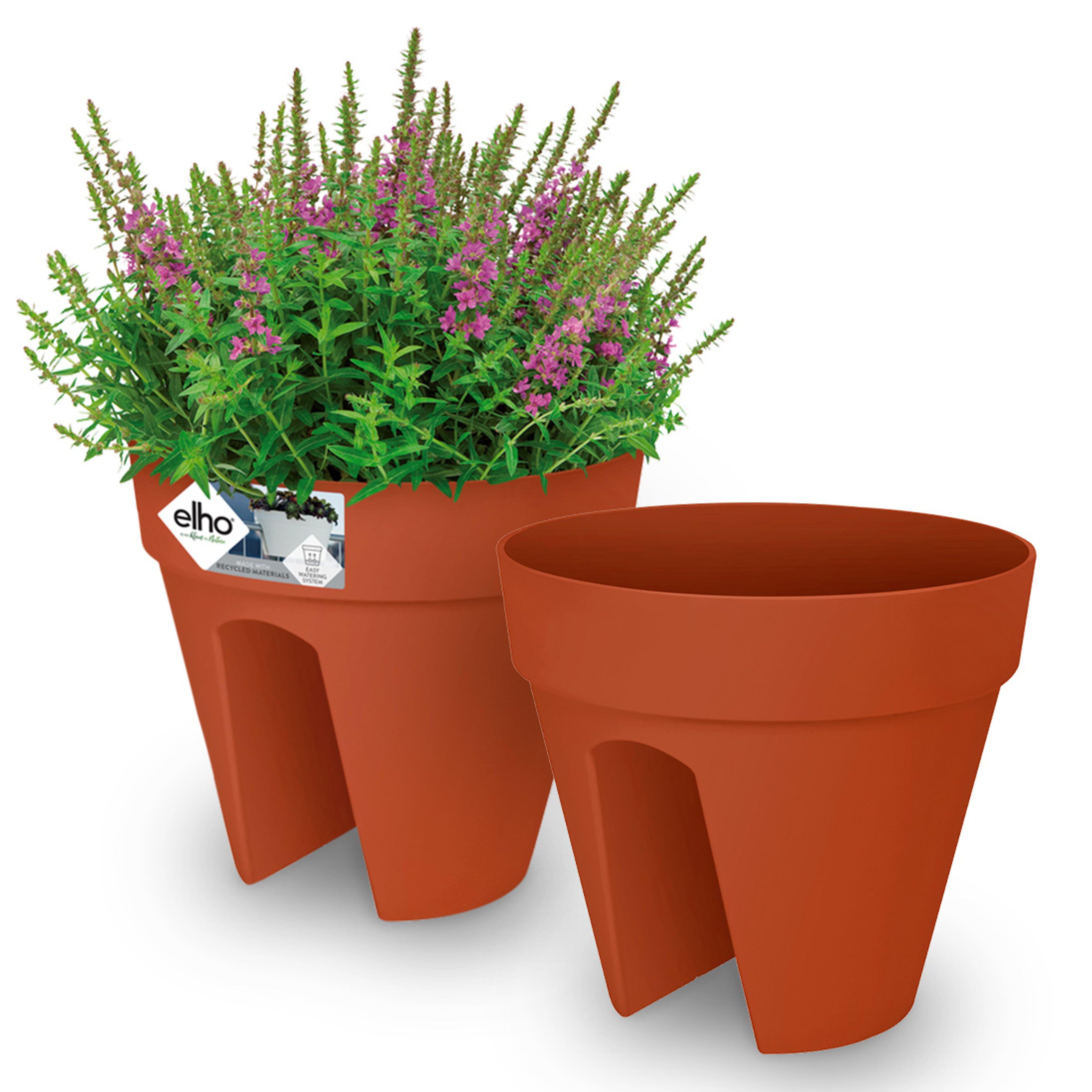 Pot de fleurs en terre cuite, lot de 2 28,5x25,5cm