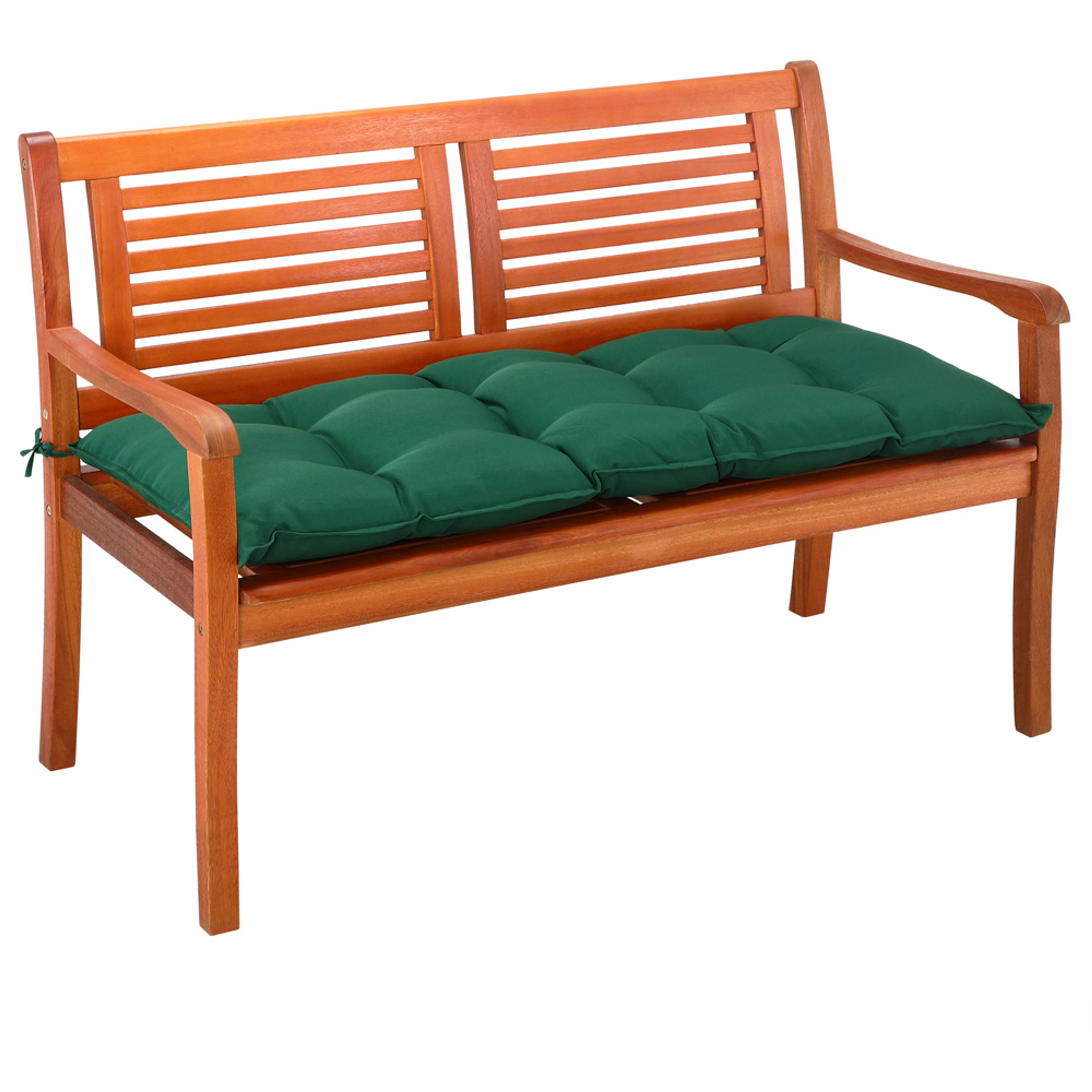 Coussin pour banc de jardin vert 110x50x8cm