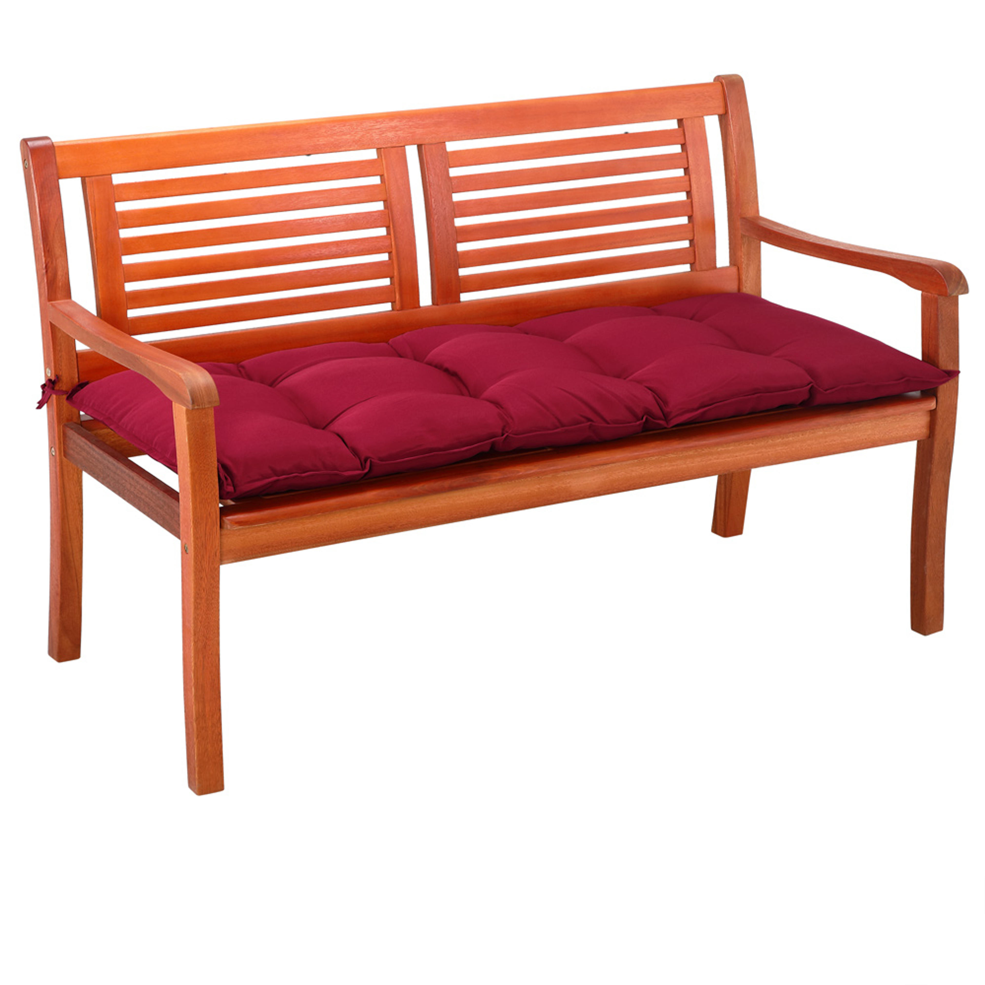 Coussin pour banc 120x55x8cm rouge assise banc de jardin