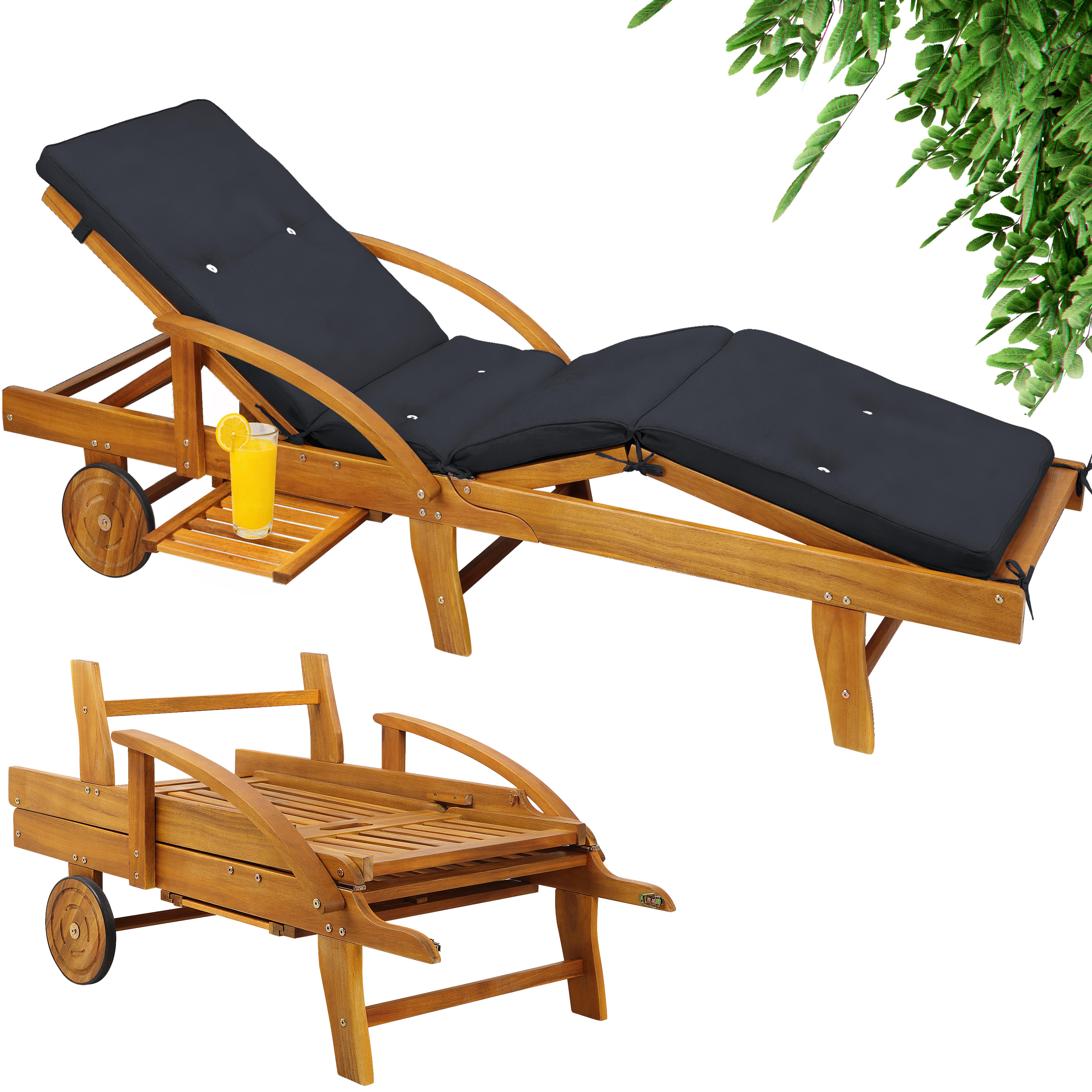 Transat de jardin Tami Sun 200cm avec coussin