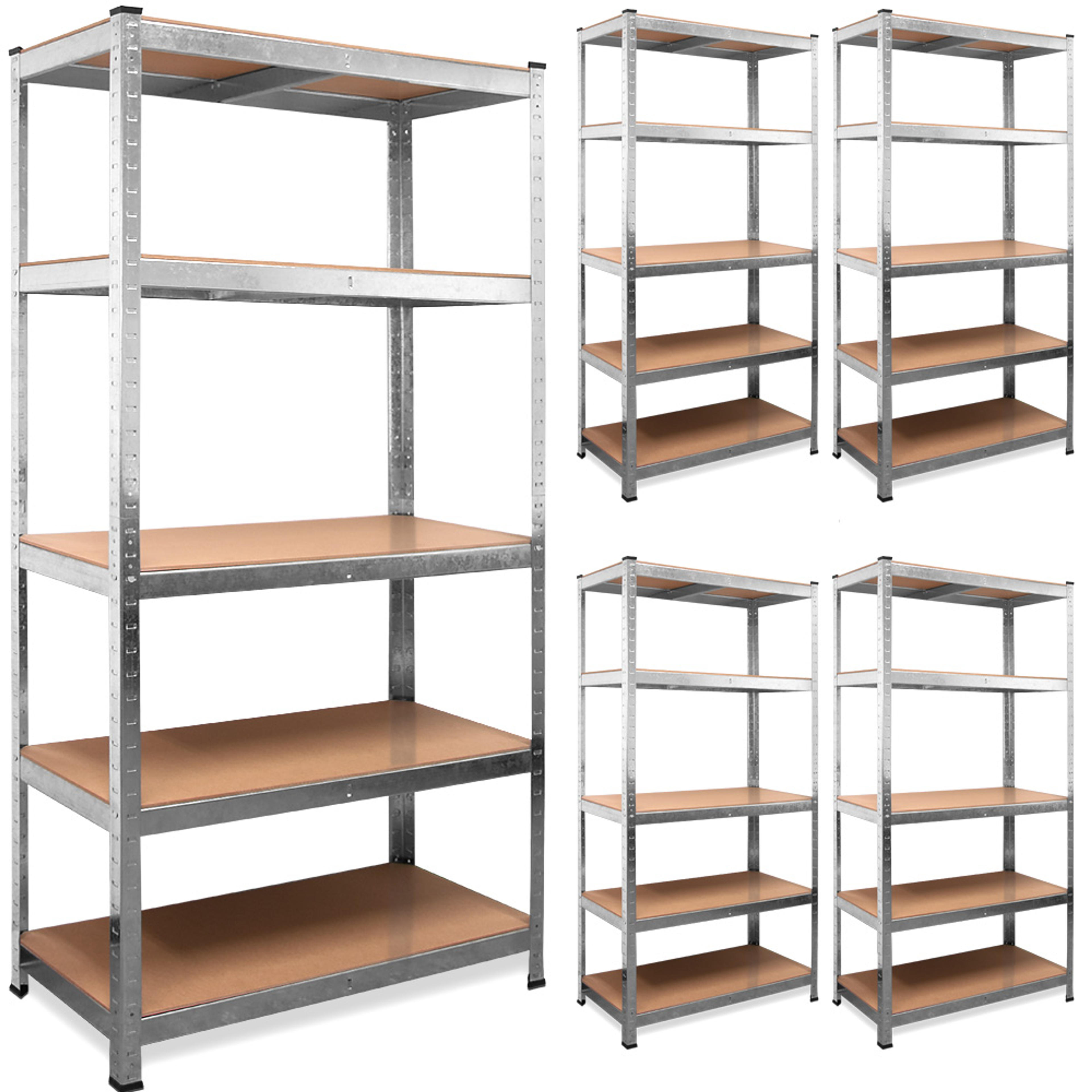 Set de 5 Étagères charges lourdes 180x90x40cm - 875kg max