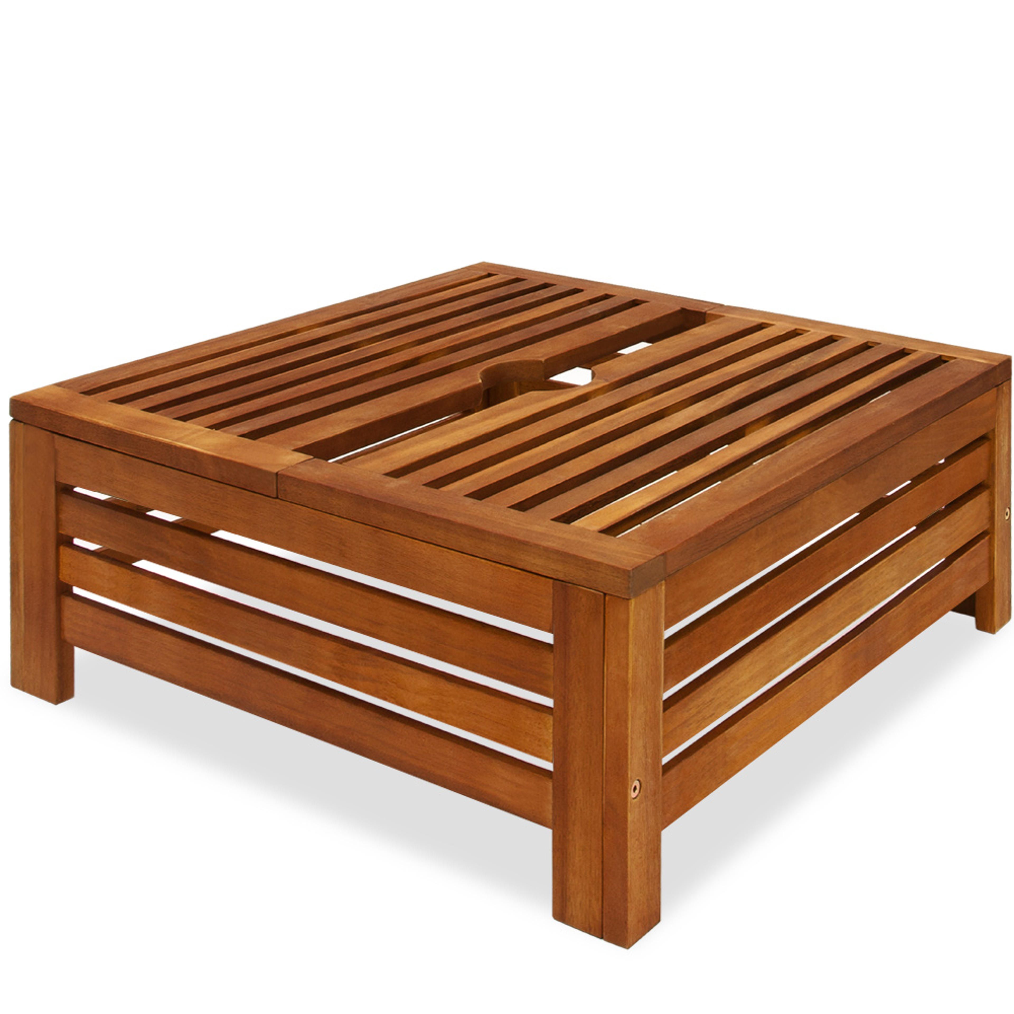 Cache pied de parasol en bois d'acacia 62 x 62 x 26 cm