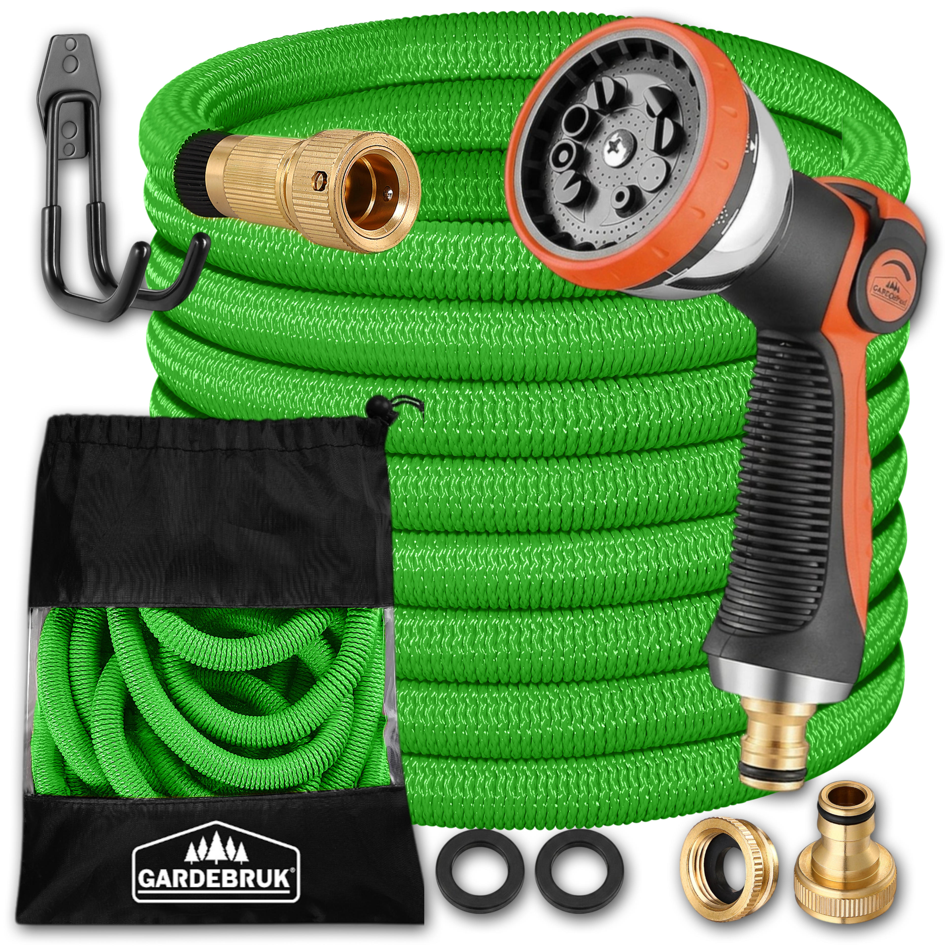 Tuyau d'arrosage vert 15m flexible