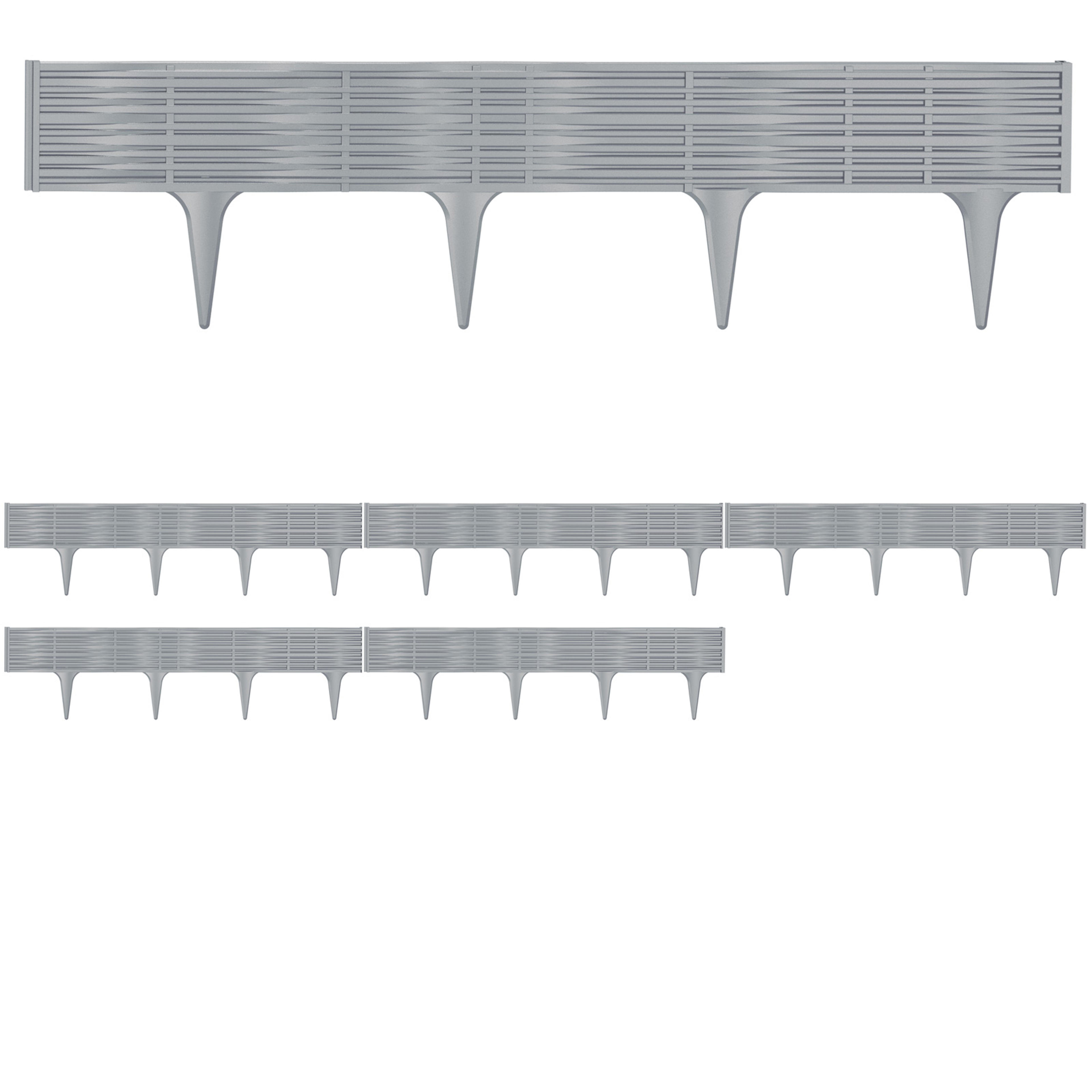 15,6m Bordure de jardin gris