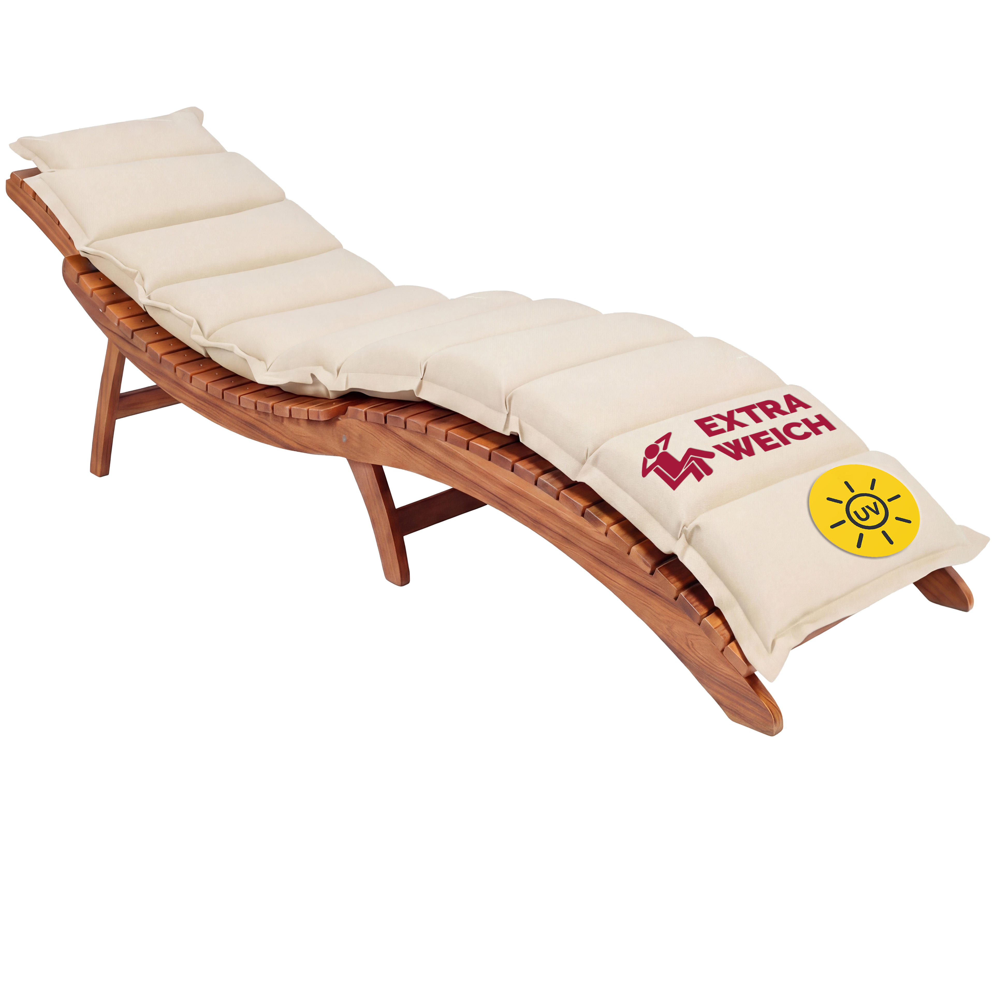 Coussin crème pour chaises longues 7cm épaisseur