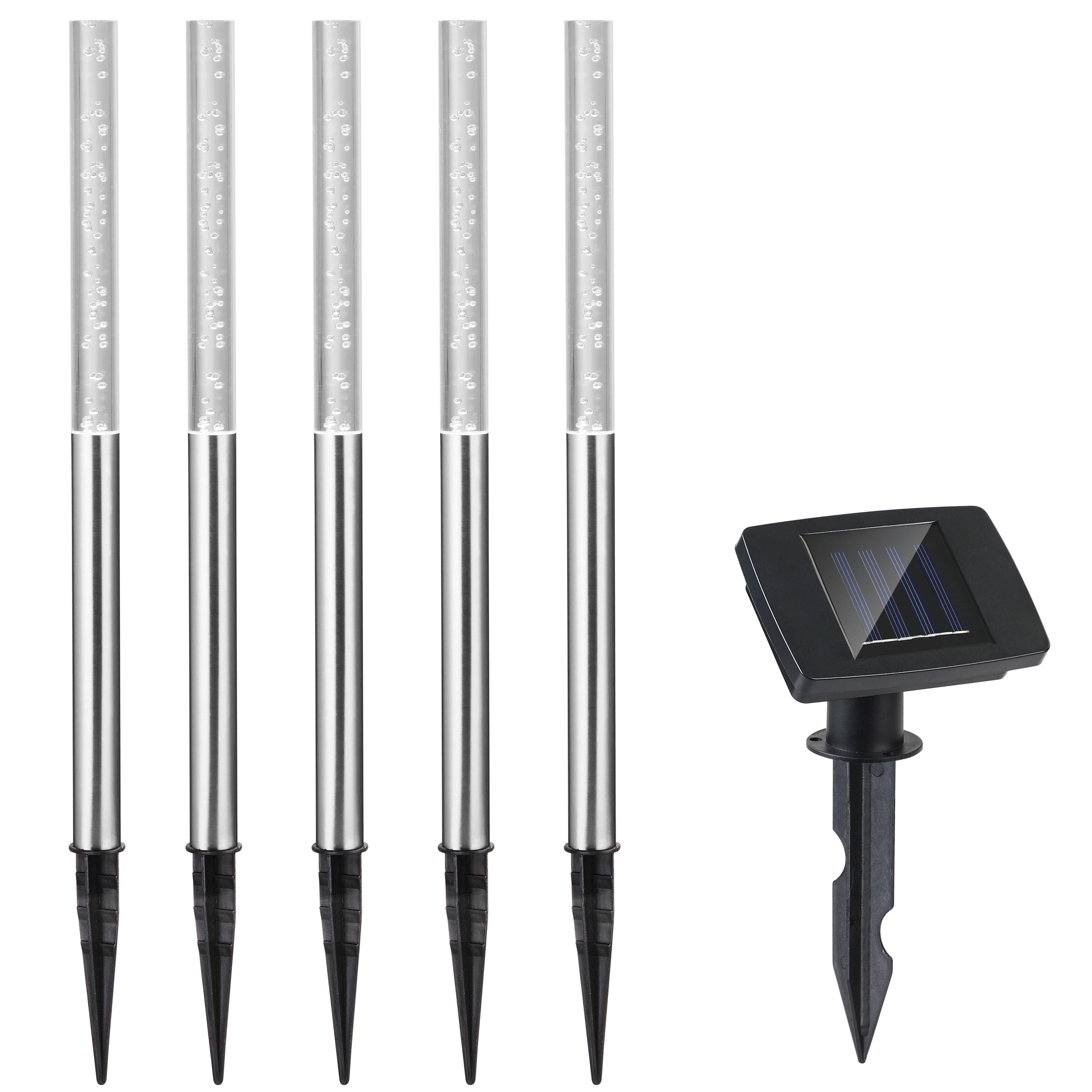 5x Lampe solaire LED blanche lumière pour jardin extérieur