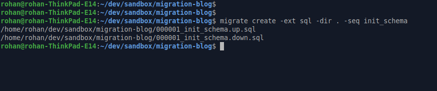 Create migration