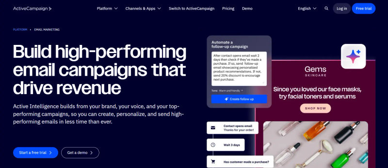 ActiveCampaign Dashboard