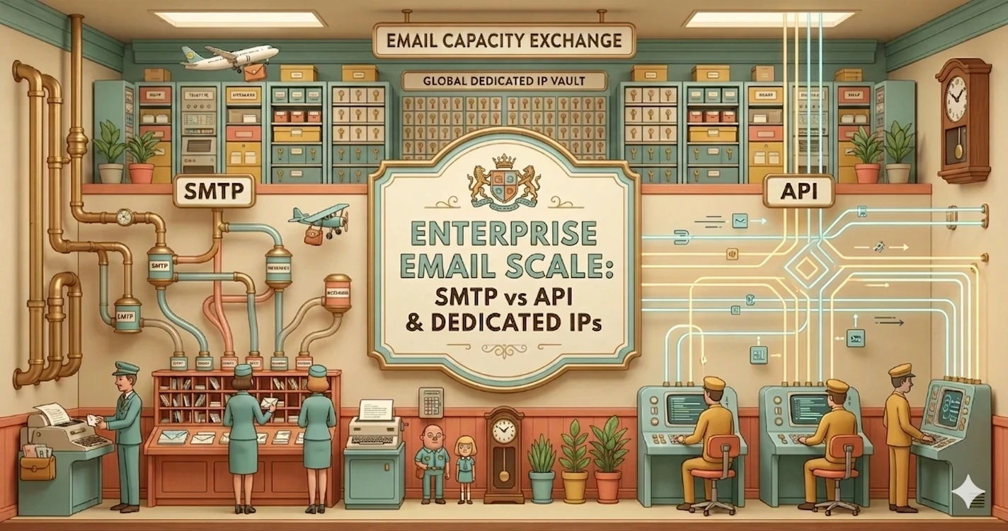 Enterprise Email Scale: SMTP vs API & Dedicated IPs 2026