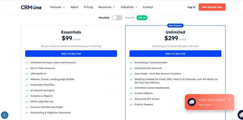 CRMOne | Pricing
