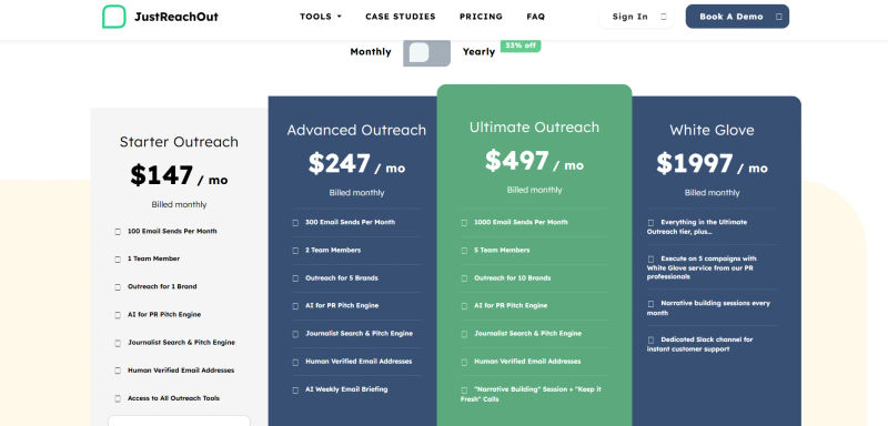 Justreachout | Pricing
