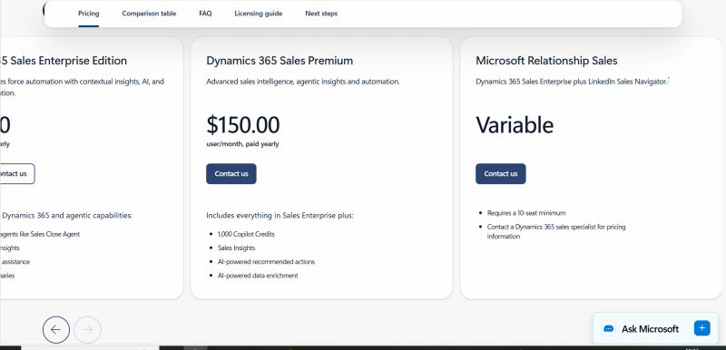 Dynamics 365 | Pricing