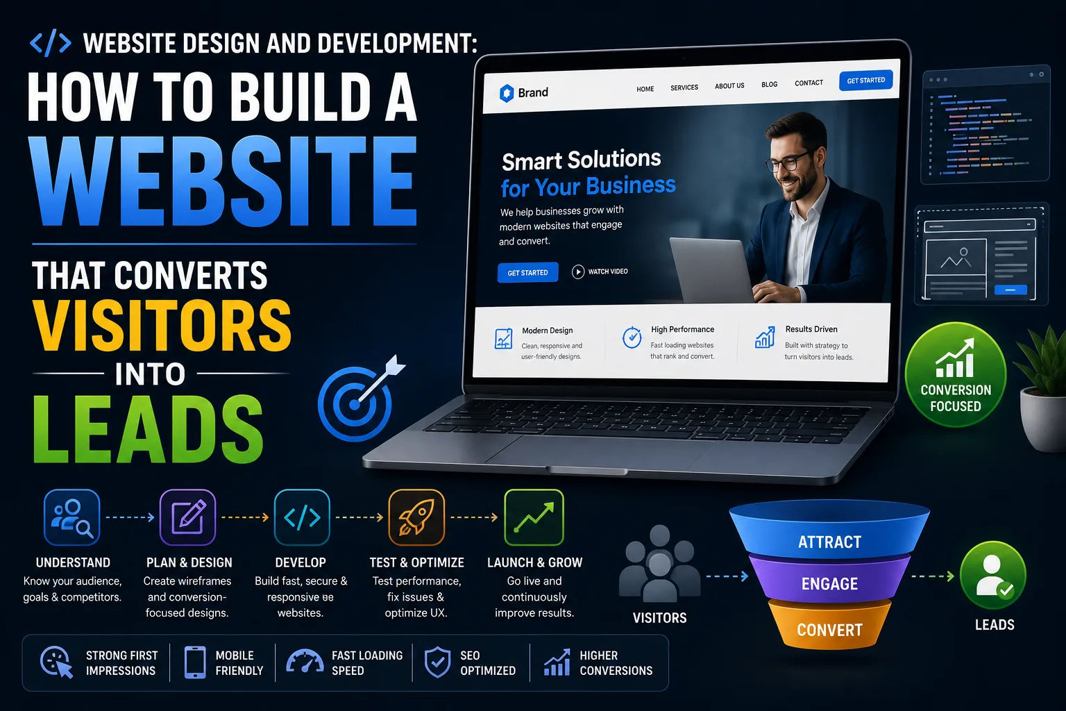 Website Design and Development: How to Build a Website That Converts Visitors Into Leads