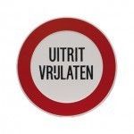 Uitrit vrijlaten verbodsbord