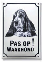 Hushpuppy Honden naambord. Pas op Waakhond