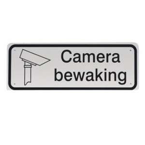 Tekstbord Camera bewaking