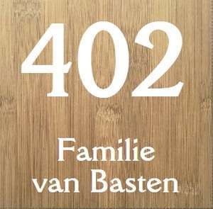 Houten naambord bamboe