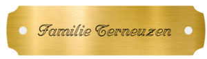 Messing naambordje