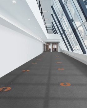 Carpet Tile Designed for Social Distancing & Safety Guidelines