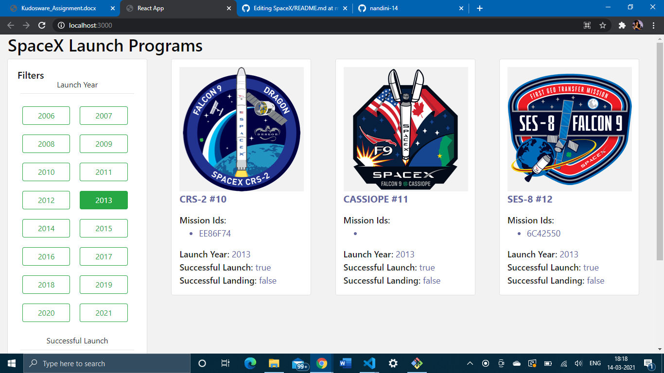 GitHub - nandini-14/SpaceX: A front-end application which would help ...