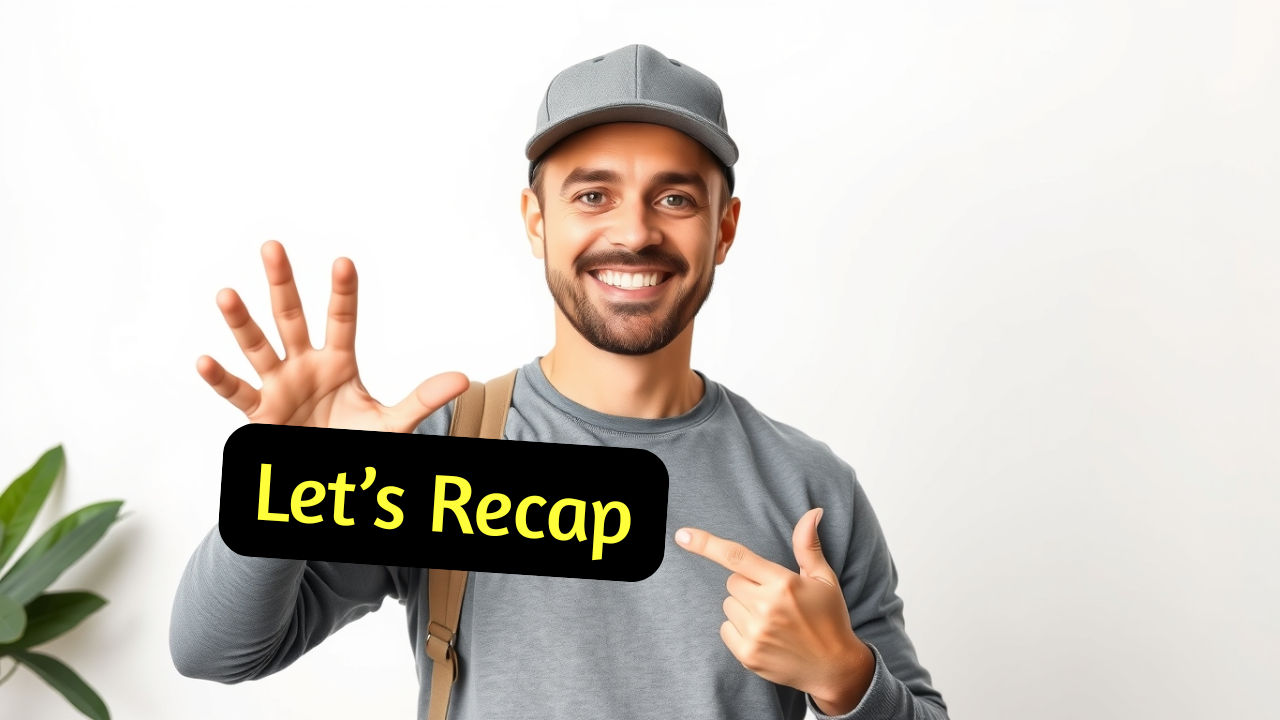 a man wearing cap showing hands lets recap of how to add human touch to ai content