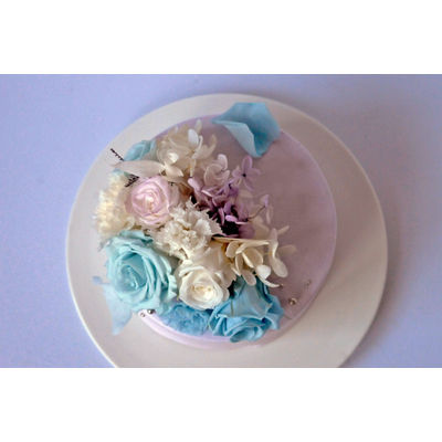[88] White & Blue Carnation 2