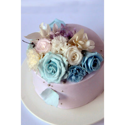 [88] White & Blue Carnation 1