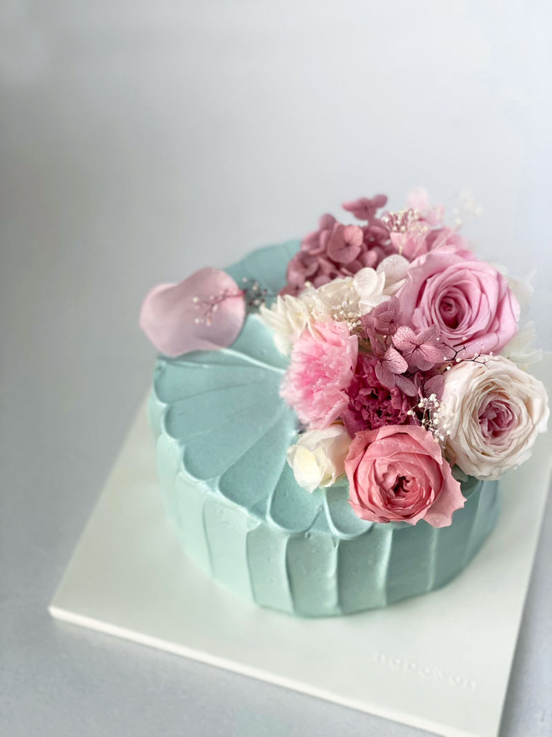 [114] Teal green & Pink