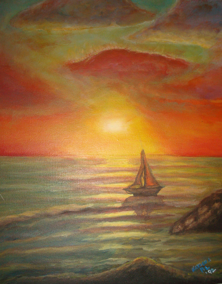 First Sunset - Painting