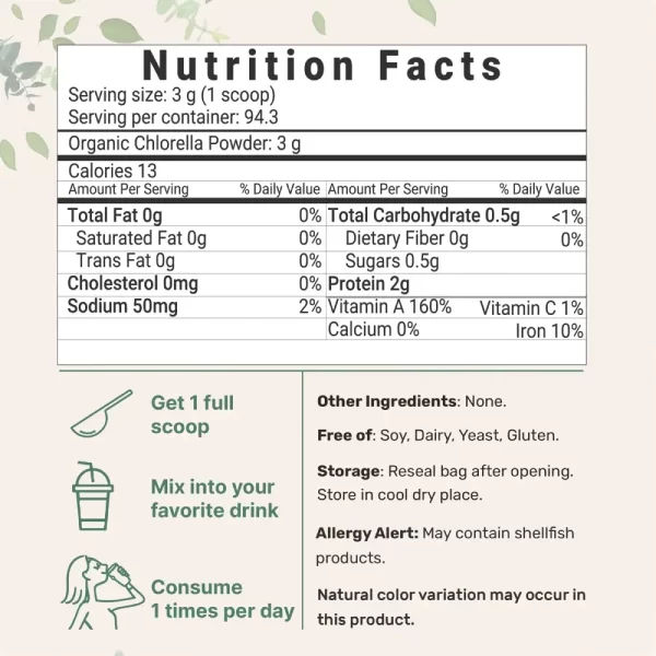 Clorela organica en polvo 1