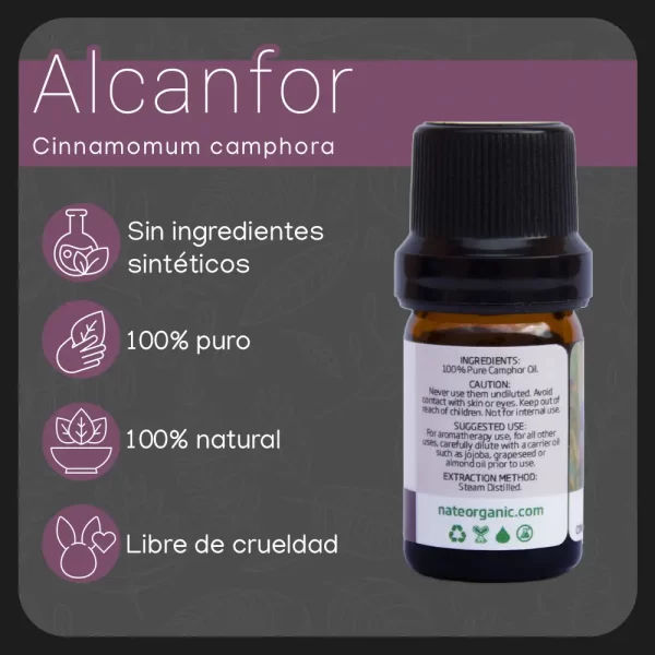 propiedades aceite de alcanfor 5ml nateorganic 2