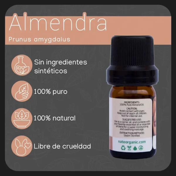 propiedades aceite de almendra 5ml nateorganic 2