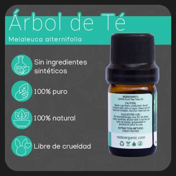 propiedades aceite de arbol de te 5ml nateorganic 2