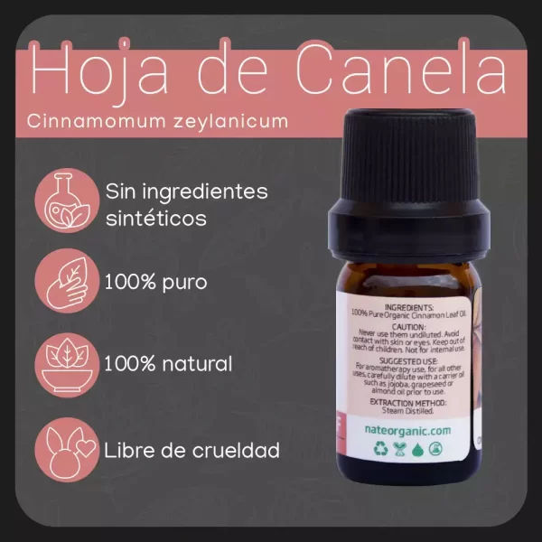 propiedades aceite de hoja de canela 5ml nateorganic 2
