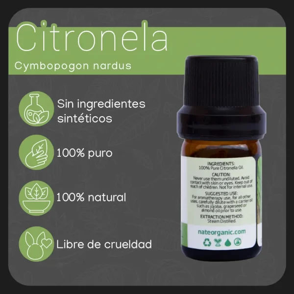 propiedades aceite de citronela 5ml nateorganic 2