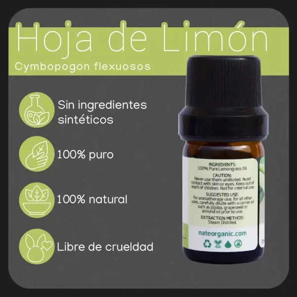 propiedades aceite de hoja de limon 5ml nateorganic 2