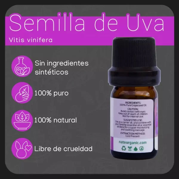 propiedades aceite de uva 5ml nateorganic 2