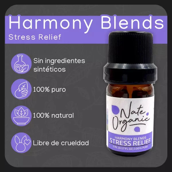 Ingredientes naturales en Aceite esencial Stress Relief 5 ml