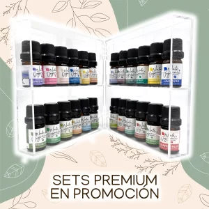 Set de 24 aceites esenciales de 5ml en un libro acrílico